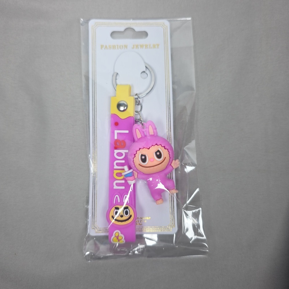 Little Purple Monster Cartoon Keychain Clip Bag Charm